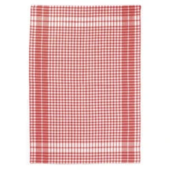 Red Small Square Gingham Pattern Cotton Dish Towel By Winkler